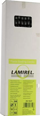 Lamirel CRC78669 Пластмассовые гребёнки для переплёта (Black A4 d 8мм уп. 100 шт)