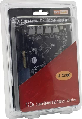 Контроллер STLab U-2300 (RTL) PCI-Ex4 USB3.2 4 port-ext + 1xUSB-C