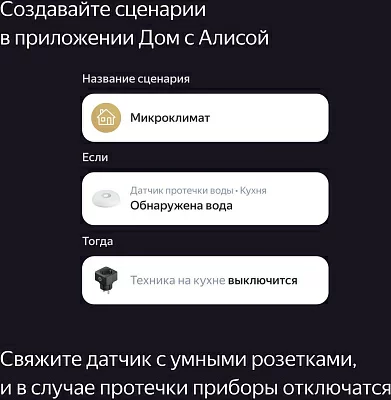 Яндекс Датчик протечки Zigbee