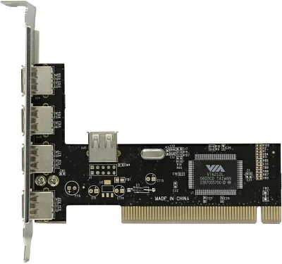 Контроллер Orient DC-602 (OEM) PCI USB2.0 4 port-ext 1 port-int