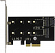 Exegate EX283713RUS Переходник EXE-509 M.2 B key + M.2 M Key - PCI-Ex4/SATA