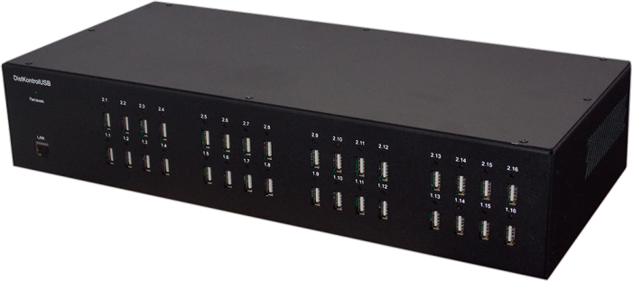 Управляемый USB over IP концентратор DistKontrolUSB-32 с 32 портами USB c 2 блоками питания / Ethernet 2 x 10/100/1000 Mb