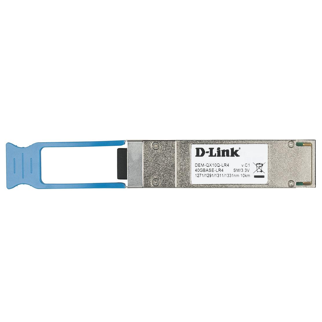 Трансивер D-Link QX10Q-LR4/B1A Трансивер QSFP+ с 1 портом 40GBase-LR4 для одномодового оптического кабеля (до 10 км) Трансивер QSFP+ с 1 портом 40GBase-LR4 для одномодового оптического кабеля (до 10 км) (454141)