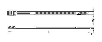 Hyperline GTN-360HDB Стяжка нейлоновая неоткрывающаяся, безгалогенная (halogen free), 360x8.6x2 мм, полиамид 11/12, outdoor, устойчивость к UV, -40°C - +80°C, черная (100 шт)