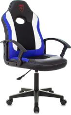 Кресло игровое Zombie 11LT черный/синий текстиль/эко.кожа на колес. пластикZOMBIE