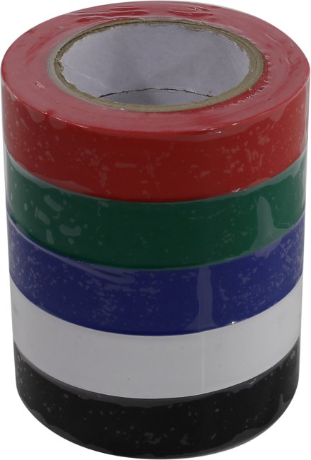 Изолента ПВХ SmartBuy SBE-IT-15-10-mix (5 цветов 15x0.15мм 5x10м)