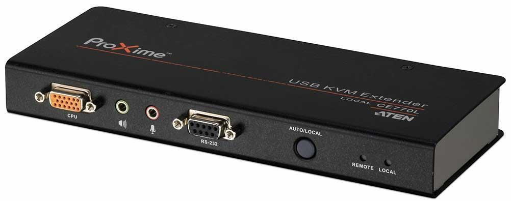 Удлинитель консоли (клав./мышь USB+мон.+аудио+RS232) на 200м ATEN CE770