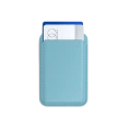 Магнитный кошелек-подставка из веганской кожи Satechi Magnetic Wallet Stand Magsafe Compatible. Цвет: светло-голубой AP-MWSB
