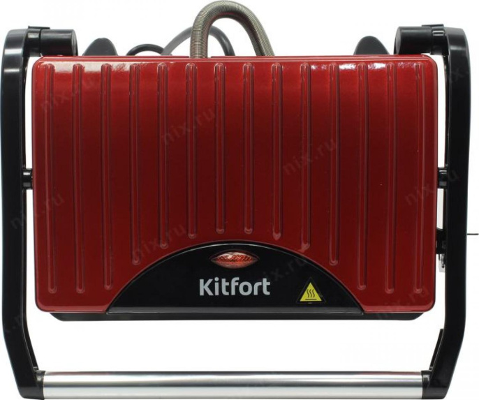 Сэндвичница Kitfort КТ-1609 Panini Maker 640Вт красный/черный