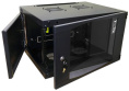 Шкаф коммутационный LanMaster Next TWT-CBWNG-9U-6X6-BK настенный,  стеклянная передняя дверь,  9U,  550x494x600 мм