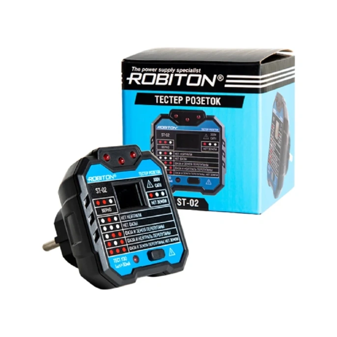Тестер розеток Robiton ST-02 18001