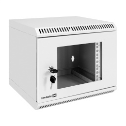 Шкаф телекоммуникационный 10" настенный 6U ExeGate EC-WM-6U.280.G.GREY (10”, 6U, 350x280x287mm (ШхГхВ), передняя дверь закаленное стекло, пыле- и влагозащита IP23, светло-серый RAL 7035) EX298623RUS