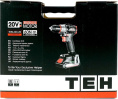 Дрель-шуруповерт TEH TDBL420-2B (напряжение: 20 В, обороты: 0-450/2000 об/мин, крутящий момент: 60нм, быстрозажимной патрон: 13 мм, в комплекте: крюк для ремня, комплектация: 2 шт акб 2 ач, зу, кейс)