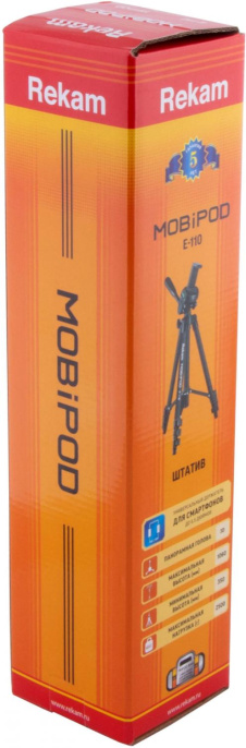 Штатив Rekam Mobipod E-110 напольный черный алюминий 479гр.