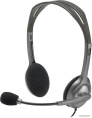 Наушники с микрофоном Logitech H110 темно-серый/черный 1.8м накладные оголовье 981-000472/981-000271