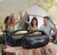Портативная колонка Tronsmart Bang SE 40W стереозвук, IPX6, Bluetooth 5.3, ультрапортативная с ручкой и съемным ремешком, 3 режима освещения, 60 Гц – 20 кГц, 24 часа