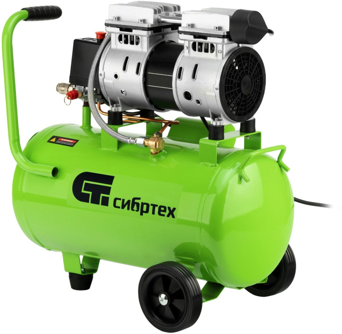 Компрессор поршневой СИБРТЕХ МБ 1100/24 безмасляный [58006]