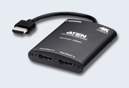 Разветвитель, электрон. ATEN VS82H-AT, HDMI, 1 2 устройства, 3 м. макс.разр.до 4096x2160/3840x2160 60Гц 4:4:4 8 бит , F, без шнуров, USB power, max data rate 18 гбит/с;max pixel clock 600 МГц;3D/Deep Color;HDCP2.2