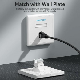 Модуль Vention Keystone Jack Cat.6 неэкранированный 180 градусов Белый (IRHW0)