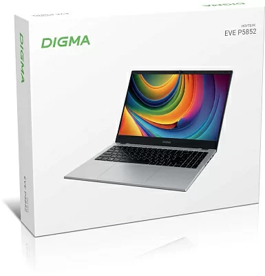 Ноутбук Digma EVE P5852 N-series N200 8Gb SSD256Gb Intel UHD Graphics 15.6" IPS FHD (1920x1080) Windows 11 Professional silver WiFi BT Cam 5900mAh (DN15N2-8CXW01)