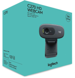 Web-cam Logitech HD C270 960-001063 Black USB2.0, 1280x720, микрофон RTL