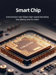 Адаптер видеозахвата CABLETIME CB65G (CT-ACHC3-AG) USB 3.0 A+C на HDMI  4K/60Hz