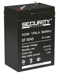 Аккумуляторная батарея SECURITY FORCE Аккумуляторная батарея для ОПС SF 1207 6V / 4.5Ah 4614030010013 (SF 6045)
