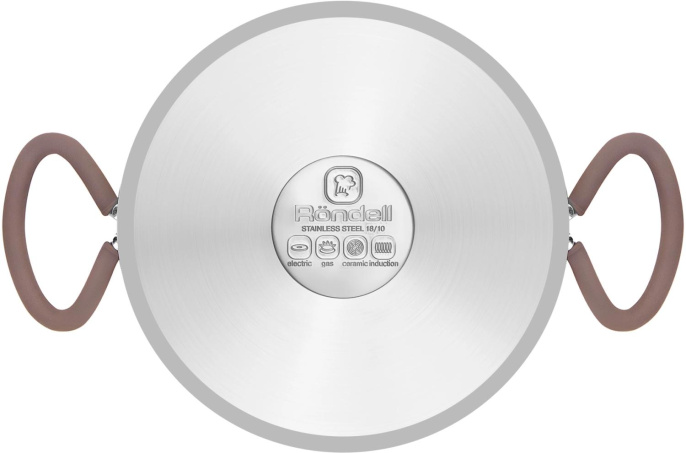 Кастрюля 5.1л Rondell Etery RDS-1600, нержавеющая сталь, с крышкой