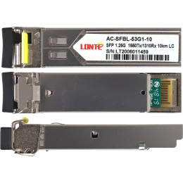 Lonte Technology Трансивер WDM SFP module, 1.25G, 1550Tx/1310Rx, 10KM, DDM,LC (AC-SFBL-53G1-10)