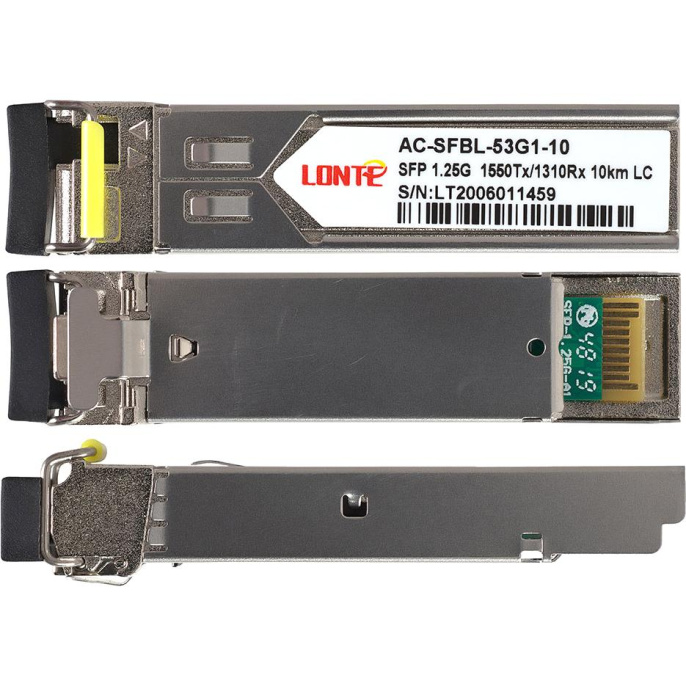 Lonte Technology Трансивер WDM SFP module, 1.25G, 1550Tx/1310Rx, 10KM, DDM,LC (AC-SFBL-53G1-10)