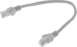 Патч-корд PREMIER PP12-0.25M литой (molded), UTP, кат.5E, 0.25м, 4 пары, 26AWG,  алюминий омедненный,  многожильный,  серый