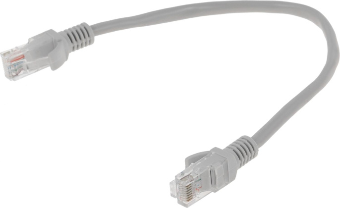 Патч-корд PREMIER PP12-0.25M литой (molded), UTP, кат.5E, 0.25м, 4 пары, 26AWG,  алюминий омедненный,  многожильный,  серый