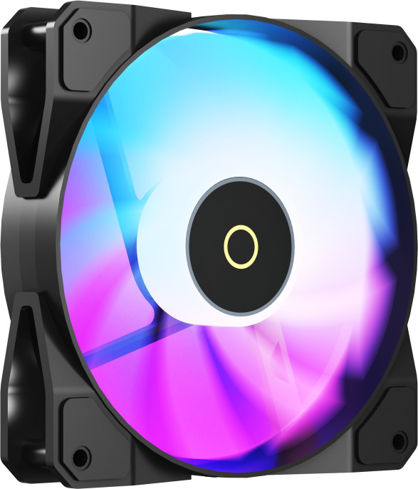 Вентилятор для корпуса Ocypus Beta F12 BK ARGB REVERSE BLADE Beta-F12-BK1AM01X-GL крепление на винтах, гидравлический подшипник, 1600об/мин, 56.5CFM, 29dB A , PWM, ARGB, 120х120х25мм, 120г