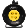 Силовой удлинитель Inforce на катушке 4 гнезда, с/з КГ 3х2,5 16A 50м IP20 GRANITE ZG 09-15-10