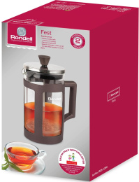 Френч-пресс Rondell Fest RDS-1296, 0.6л, коричневый