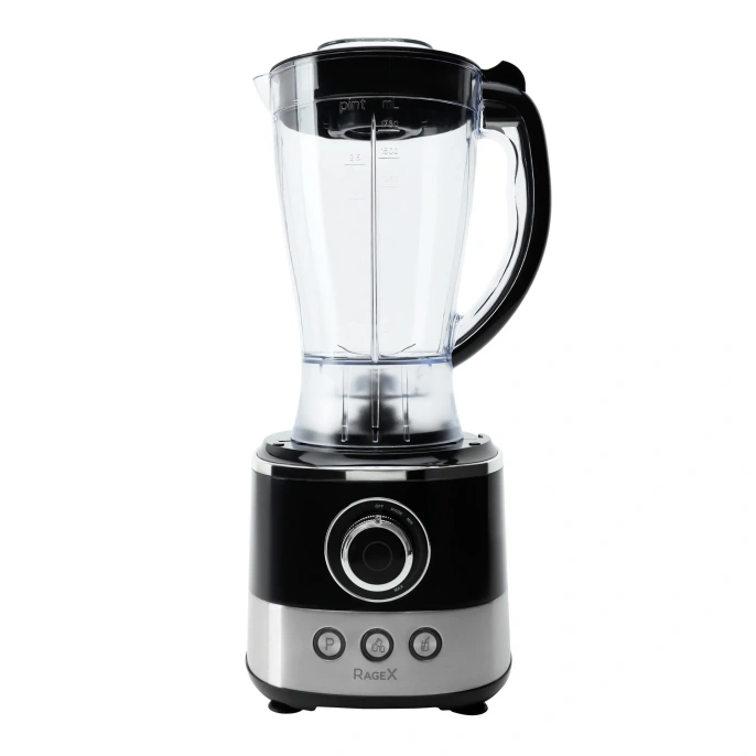 Кухонный комбайн RAGEX R107-015 13 в 1, 1.2 литра, 1000 Вт, черный с серебристым