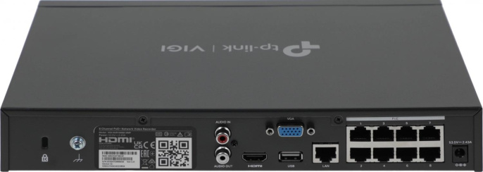 Видеорегистратор TP-LINK VIGI NVR1008H-8MP 8-канальный сетевой видеорегистратор PoE