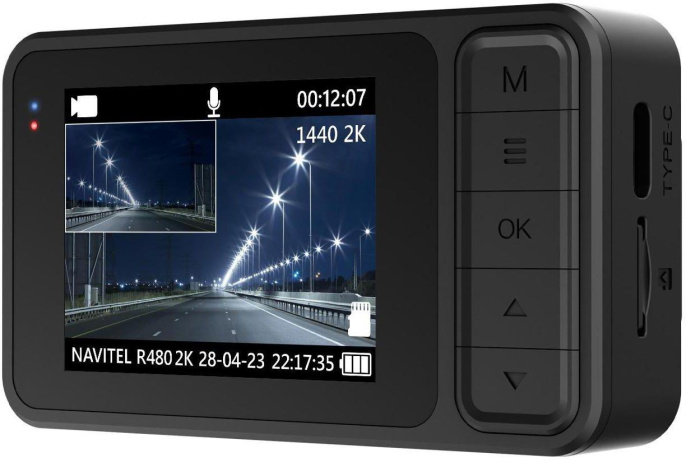 Видеорегистратор Navitel R480 2K черный 1440x2560 1440p 160гр. CV7327