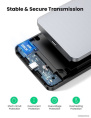 Бокс внешний для жесткого диска UGREEN CM300 70498 2.5-Inch SATA External Hard Drive Enclosure. Цвет: серый