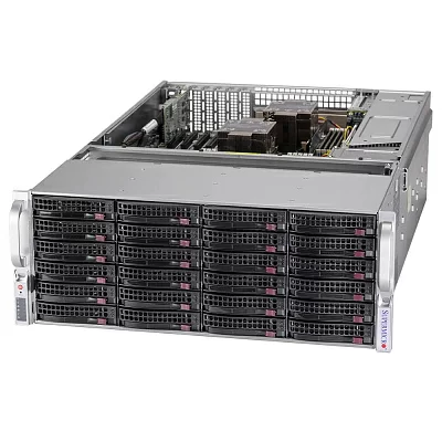 Серверная платформа Supermicro SuperStorage 4U Server 640P-E1CR36H noCPU(2)3rd Gen Xeon Scalable/TDP 120-270W/no DIMM(16)/ 3908Lcontroller HDD(36)LFF+ opt. 2SFF/ 2x10Gbe/ 4xLP/ 2x1600W