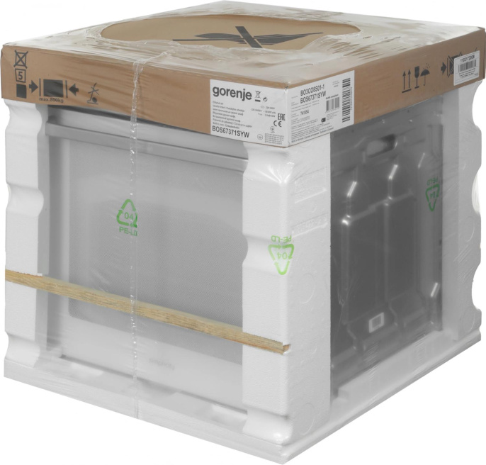 Духовой шкаф электрический Gorenje BOS67371SYW,  77л,  дверца с 2 стеклами,  белый
