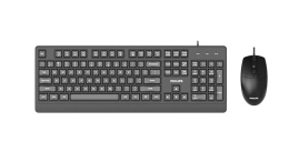 Аксессуары Philips Проводной Комплект SPT6247, USB 2.0 104 клав/3 кнопки, 1600dpi, русская заводская раскладка, чёрный SPT6247B/60
