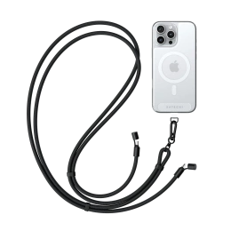Зарядный кабель - ремень через плечо Satechi OntheGo Crossbody Lanyard Cable 60W. Длина: 1.5м. Цвет: черный (ST-LOTGLK)