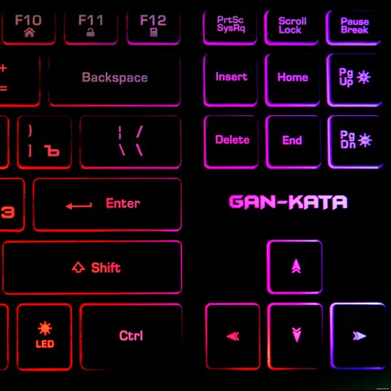 Dialog Gan-Kata Клавиатура KGK-17U BLACK - игровая с RGB-подсветкой, USB, черная