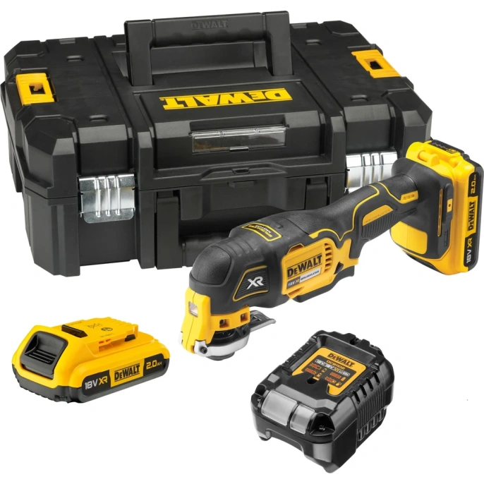 Аккумуляторный реноватор Dewalt DCS355D2, 18 В, 20000 кол/мин, с 2 АКБ 2 Ач и ЗУ, в кейсе TSTAK DCS355D2-QW