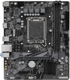Материнская плата GigaByte H610M K DDR4 rev. 2.0 mATX, 226x185 мм, Intel H610, 2xDDR4 DIMM, 2133-3200МГц, до 64GB, звук 7.1, 2 x SATA 6Gb/s, 1хМ2