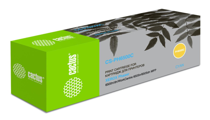 Картридж Cactus CS-PH6500C, 106R01601, голубой / CS-PH6500C