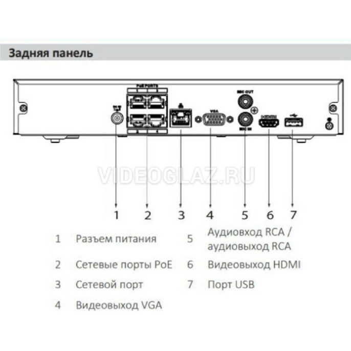 Видеорегистратор NVR (сетевой) Dahua DHI-NVR1104HS-P-S3/H