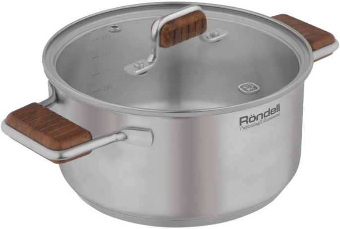 Кастрюля 5.2л Rondell Fjord RDS-1792, нержавеющая сталь, с крышкой