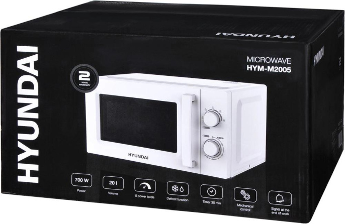 Микроволновая Печь Hyundai HYM-M2005 20л. 700Вт белый
